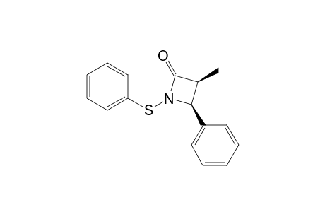 rel-(3S,4S)-3-Methyl-4-phenyl-3-thiophenoxy-2-azetidinone