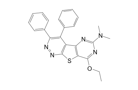 8-Ethoxy-6-dimethylamino-3,4-diphenylpyrimido[4',5' : 4,5]thieno[2,3-c]pyridazine