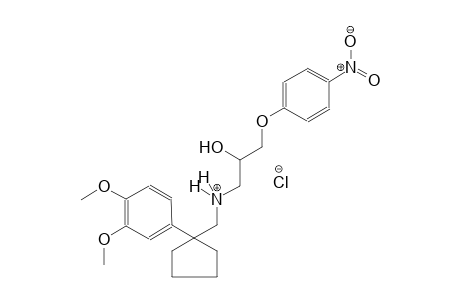 N-{[1-(3,4-dimethoxyphenyl)cyclopentyl]methyl}-2-hydroxy-3-(4-nitrophenoxy)-1-propanaminium chloride
