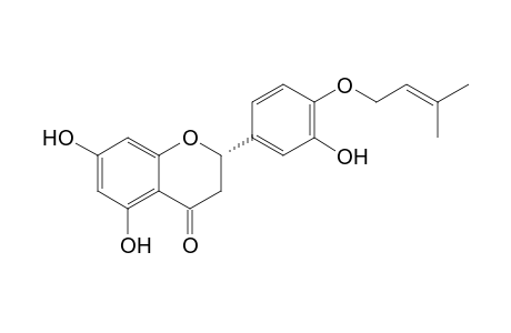 2,3-Dihydro-5,7-dihydroxy-2-{3'-hydroxy-4'-[(3"-methylbut-2"-enyl)oxy]phenyl}-4H-1-benzopyran-4-one