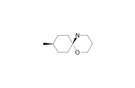 9-METHYL-1,5-OXAZASPIRO-[5.5]-UNDECANE;TRANS-ISOMER