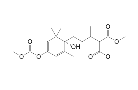 2-[3-[(1R)-4-carbomethoxyoxy-1-hydroxy-2,6,6-trimethyl-cyclohexa-2,4-dien-1-yl]-1-methyl-propyl]malonic acid dimethyl ester