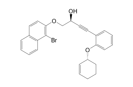 (2S)-1-[(1-bromo-2-naphthyl)oxy]-4-[2-[(1R)-cyclohex-2-en-1-yl]oxyphenyl]but-3-yn-2-ol