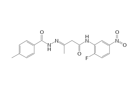 N-(2-Fluoro-5-nitro-phenyl)-3-[(4-methyl-benzoyl)-hydrazono]-butyramide