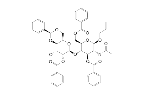 ALLYL-3,6-DI-O-BENZOYL-4-O-[2-O-BENZOYL-4,6-DI-O-BENZYLIDENE-(3'-ALPHA)-BETA-D-GALACTOPYRANOSYL]-2-DEOXY-2-ACETAMIDO-BETA-D-GLUCOPYRANOSIDE