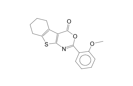 2-(2-methoxyphenyl)-4-oxo-5,6-tetramethylene-4H-(1,3-oxazino)[4,5-b]thiophene