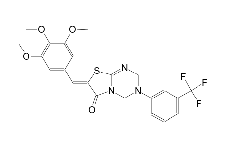 (7Z)-3-[3-(trifluoromethyl)phenyl]-7-(3,4,5-trimethoxybenzylidene)-3,4-dihydro-2H-[1,3]thiazolo[3,2-a][1,3,5]triazin-6(7H)-one