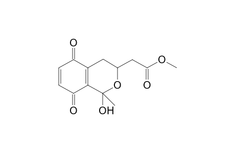 Methyl (3,4,5,8-tetrahydro-1-hydroxy-1-methyl-5,8-dioxo-1H-2-benzopyran-3-yl)acetate