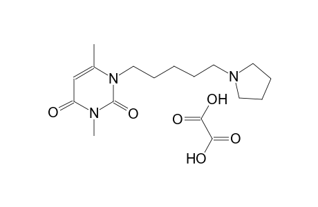 3,6-dimethyl-1-(5-pyrrolidin-1-ylpentyl)pyrimidine-2,4-dione; oxalic acid 3,6-dimethyl-1-(5-1-pyrrolidinylpentyl)pyrimidine-2,4-dione; oxalic acid 3,6-dimethyl-1-(5-pyrrolidin-1-ylpentyl)pyrimidine-2,4-quinone; oxalic acid 3,6-dimethyl-1-(5-pyrrolidin-1-ylpentyl)pyrimidine-2,4-dione; ethanedioic acid 3,6-Dimethyl-1-(5-pyrrolidin-1-yl-pentyl)-1H-pyrimidine-2,4-dione