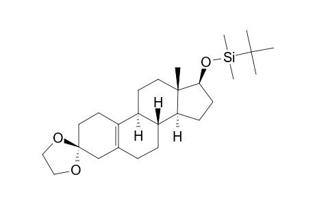 17-β-(tert-butyl-dimethylsiloxy)-3,3-ethylenedioxyestr-5(10)-ene