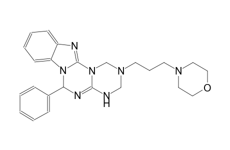 1H-[1,3,5]triazino[1',2':3,4][1,3,5]triazino[1,2-a]benzimidazole, 2,3,4,6-tetrahydro-2-[3-(4-morpholinyl)propyl]-6-phenyl-