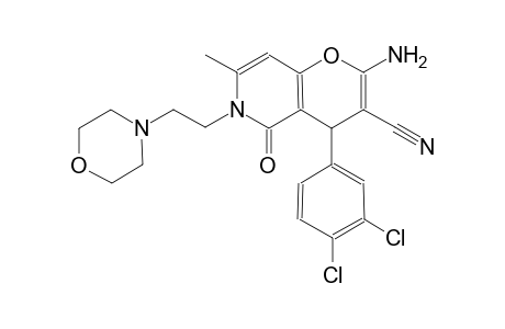 2-amino-4-(3,4-dichlorophenyl)-7-methyl-6-[2-(4-morpholinyl)ethyl]-5-oxo-5,6-dihydro-4H-pyrano[3,2-c]pyridine-3-carbonitrile