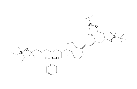 Silane, [[5-[[1-[1,7-dimethyl-3-(phenylsulfonyl)-7-[(triethylsilyl)oxy]octyl]octahydro-7a-methyl-4H-inden-4-ylidene]ethylidene]-4-methylene-1,3-cyclohexanediyl]bis(oxy)]bis[(1, 1-dimethylethyl)dimethyl-, [1R-[1.alpha.(1R*,3S*),3a.beta.,4E(1R*,3S*,5Z),7a.alpha.]]-
