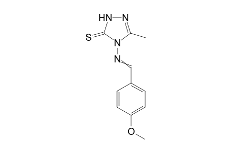 4-(4-Methoxybenzylideneamino)-5-methyl-2H-1,2,4-triazole-3(4H)-thione