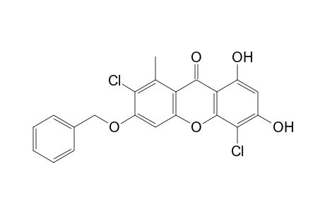 9H-Xanthen-9-one, 2,5-dichloro-6,8-dihydroxy-1-methyl-3-(phenylmethoxy)-