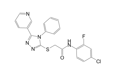 N-(4-chloro-2-fluorophenyl)-2-{[4-phenyl-5-(3-pyridinyl)-4H-1,2,4-triazol-3-yl]sulfanyl}acetamide