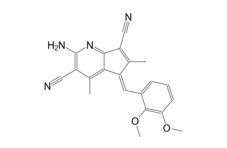 (5E)-2-amino-5-(2,3-dimethoxybenzylidene)-4,6-dimethyl-5H-cyclopenta[b]pyridine-3,7-dicarbonitrile
