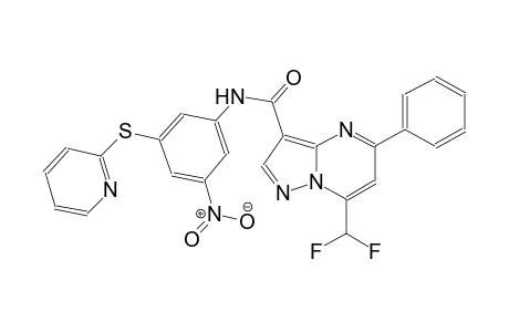 7-(difluoromethyl)-N-[3-nitro-5-(2-pyridinylsulfanyl)phenyl]-5-phenylpyrazolo[1,5-a]pyrimidine-3-carboxamide