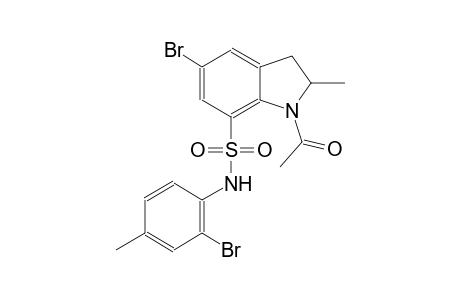 1H-indole-7-sulfonamide, 1-acetyl-5-bromo-N-(2-bromo-4-methylphenyl)-2,3-dihydro-2-methyl-