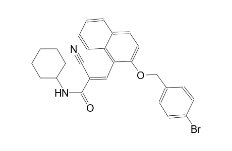 (2E)-3-{2-[(4-bromobenzyl)oxy]-1-naphthyl}-2-cyano-N-cyclohexyl-2-propenamide