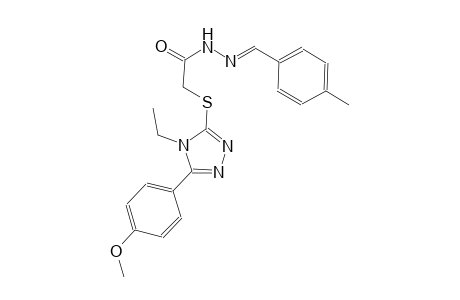 2-{[4-ethyl-5-(4-methoxyphenyl)-4H-1,2,4-triazol-3-yl]sulfanyl}-N'-[(E)-(4-methylphenyl)methylidene]acetohydrazide