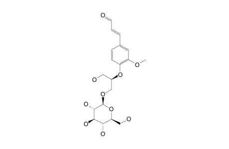 (-)-(2-R)-1O-BETA-D-GLUCOPYRANOSYL-2-{2-METHOXY-4-[(E)-FORMYL-VINYL]-PHENOXYL}-PROPANE-3-OL