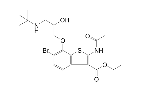 benzo[b]thiophene-3-carboxylic acid, 2-(acetylamino)-6-bromo-7-[3-[(1,1-dimethylethyl)amino]-2-hydroxypropoxy]-, ethyl ester