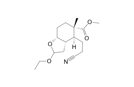 Methyl 4-methyl-5-(2-cyanoethyl)-8-ethoxy-9-oxabicyclo[4.3.0.]nonane-4-carboxylate