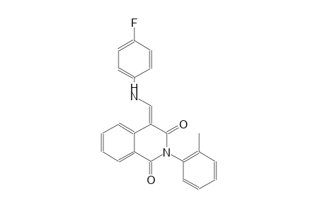 1,3(2H,4H)-isoquinolinedione, 4-[[(4-fluorophenyl)amino]methylene]-2-(2-methylphenyl)-, (4E)-