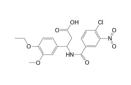 3-[(4-chloranyl-3-nitro-phenyl)carbonylamino]-3-(4-ethoxy-3-methoxy-phenyl)propanoic acid