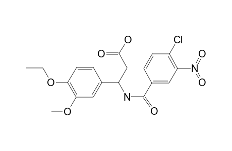 3-[(4-Chloranyl-3-nitro-phenyl)carbonylamino]-3-(4-ethoxy-3-methoxy-phenyl)propanoic acid