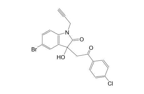 5-bromo-3-[2-(4-chlorophenyl)-2-oxoethyl]-3-hydroxy-1-(2-propynyl)-1,3-dihydro-2H-indol-2-one