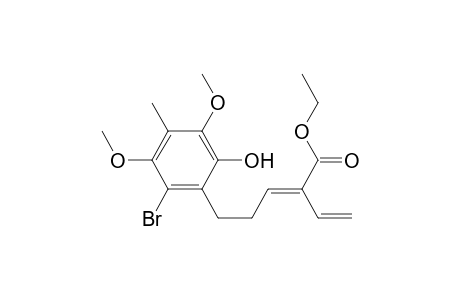 3-Bromo-2-[4-(ethoxycarbonyl)-3,5-hexadienyl]-4,6-dimethoxy-5-methylphenol