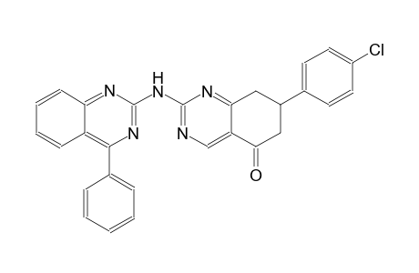 7-(4-chlorophenyl)-2-[(4-phenyl-2-quinazolinyl)amino]-7,8-dihydro-5(6H)-quinazolinone