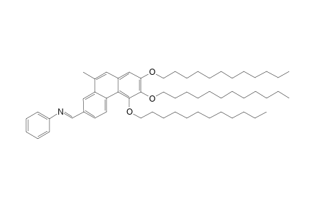 N-{[(E)-5,6,7-Tris(dodecyloxy)-10-methyl-2-phenanthrenyl]-methylene}aniline