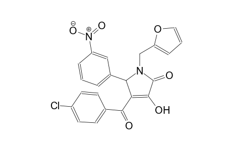 4-(4-chlorobenzoyl)-1-(2-furylmethyl)-3-hydroxy-5-(3-nitrophenyl)-1,5-dihydro-2H-pyrrol-2-one