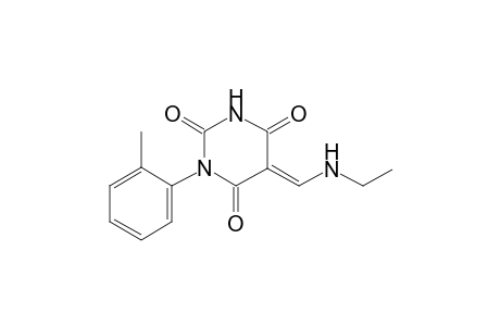 (5E)-5-[(Ethylamino)methylene]-1-(2-methylphenyl)-2,4,6(1H,3H,5H)-pyrimidinetrione