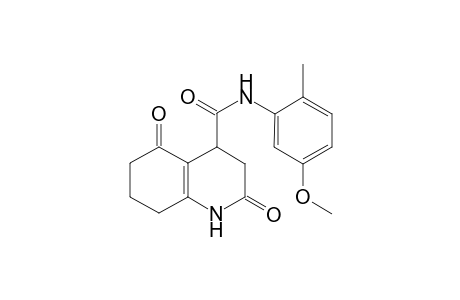 N-(5-methoxy-2-methylphenyl)-2,5-dioxo-1,2,3,4,5,6,7,8-octahydroquinoline-4-carboxamide