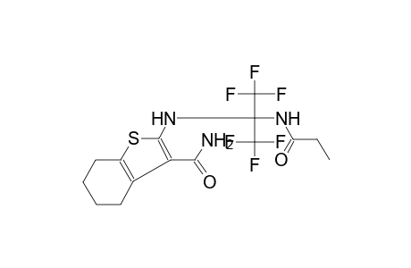 benzo[b]thiophene-3-carboxamide, 4,5,6,7-tetrahydro-2-[[2,2,2-trifluoro-1-[(1-oxopropyl)amino]-1-(trifluoromethyl)ethyl]amino]-