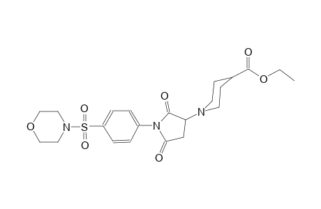 4-piperidinecarboxylic acid, 1-[1-[4-(4-morpholinylsulfonyl)phenyl]-2,5-dioxo-3-pyrrolidinyl]-, ethyl ester