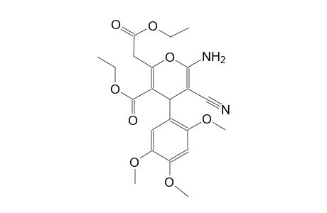 4H-pyran-2-acetic acid, 6-amino-5-cyano-3-(ethoxycarbonyl)-4-(2,4,5-trimethoxyphenyl)-, ethyl ester