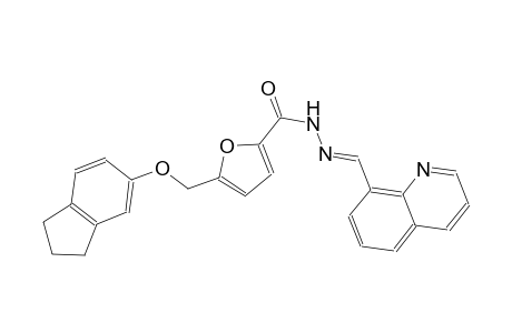 5-[(2,3-dihydro-1H-inden-5-yloxy)methyl]-N'-[(E)-8-quinolinylmethylidene]-2-furohydrazide