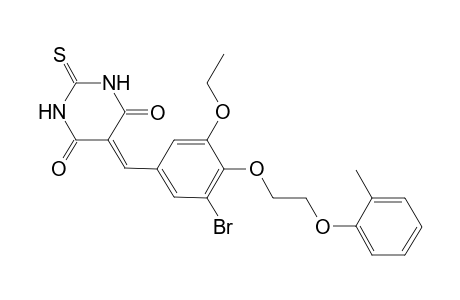 5-[3-bromo-5-ethoxy-4-[2-(2-methylphenoxy)ethoxy]benzylidene]-2-thioxo-hexahydropyrimidine-4,6-quinone