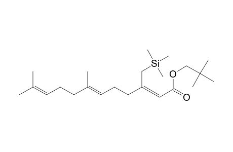 2,6,10-Dodecatrienoic acid, 7,11-dimethyl-3-[(trimethylsilyl)methyl]-, 2,2-dimethylpropyl ester, (Z,E)-