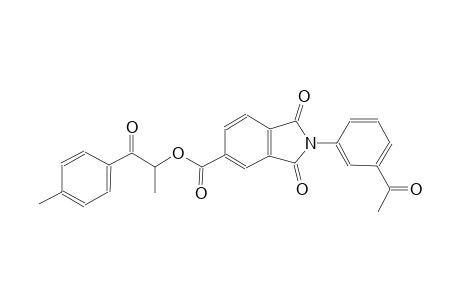 1H-isoindole-5-carboxylic acid, 2-(3-acetylphenyl)-2,3-dihydro-1,3-dioxo-, 1-methyl-2-(4-methylphenyl)-2-oxoethyl ester