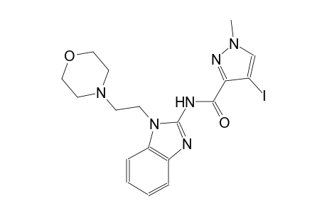 4-iodo-1-methyl-N-{1-[2-(4-morpholinyl)ethyl]-1H-benzimidazol-2-yl}-1H-pyrazole-3-carboxamide