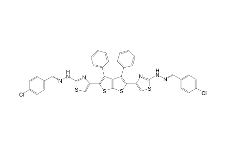4,4'-(3,4-Diphenylthieno[2,3-b]thiophene-2,5-diyl)bis(2-(2-(4-chlorobenzylidene)hydrazinyl)thiazole)