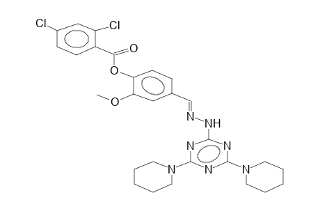 2-methoxy-4-(2,4-dipiperidino-1,3,5-triazin-6-ylhydrazonomethyl)phenyl 2,4-dichlorobenzoate