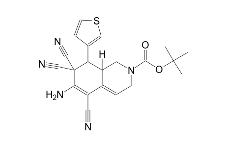 2(1H)-isoquinolinecarboxylic acid, 6-amino-5,7,7-tricyano-3,7,8,8a-tetrahydro-8-(3-thienyl)-, 1,1-dimethylethyl ester, (8aR)-