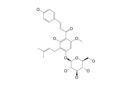 XANTHOHUMOL_4'-O-BETA-GLUCOPYRANOSIDE